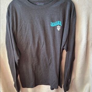 Champion Dark Gray Indiana Long Sleeve Tee size L